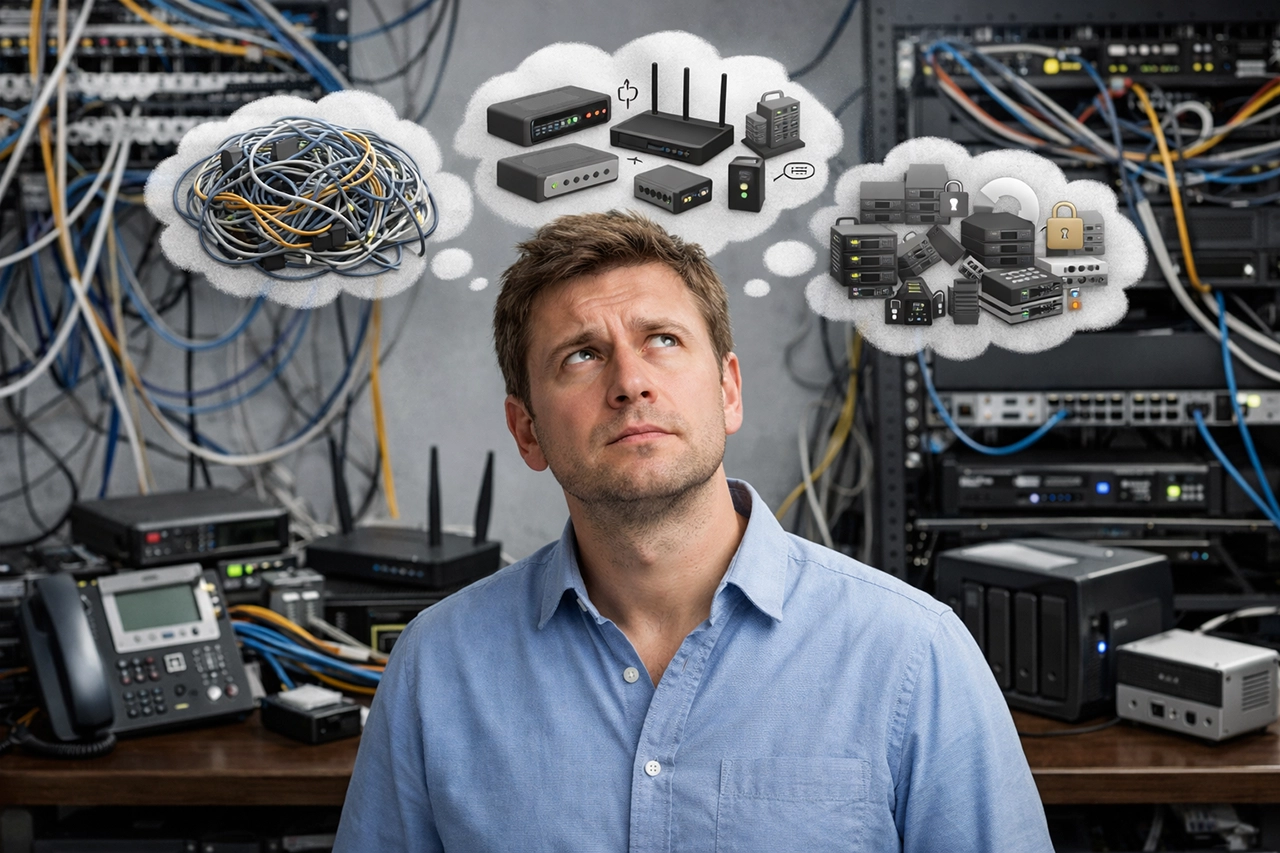 how to set up a small office network in a small office with router and switch